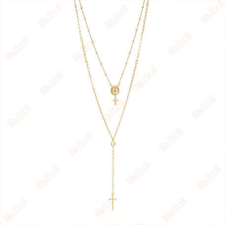 pendant necklace cross shape copper